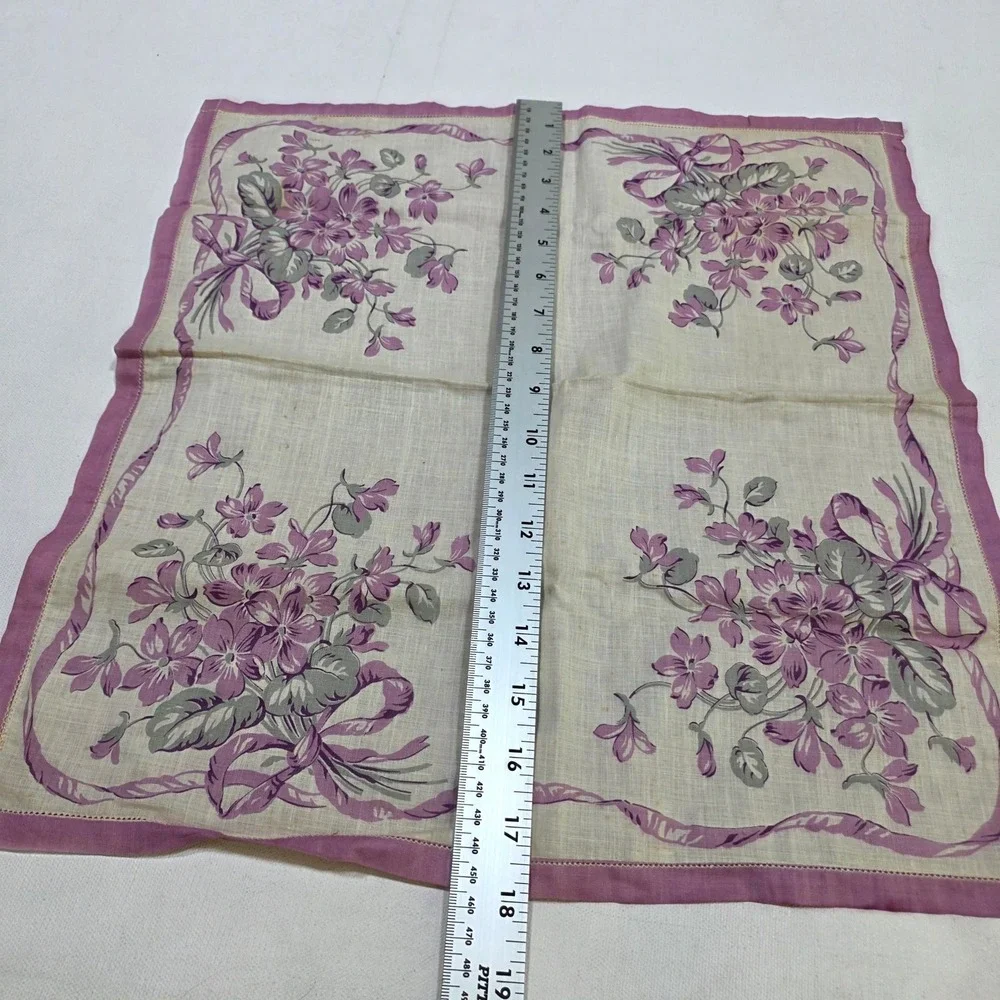 Handkerchief Scarf Lot Women Multicolor Vintage Floral Mixed 9pc Shabby Chic
